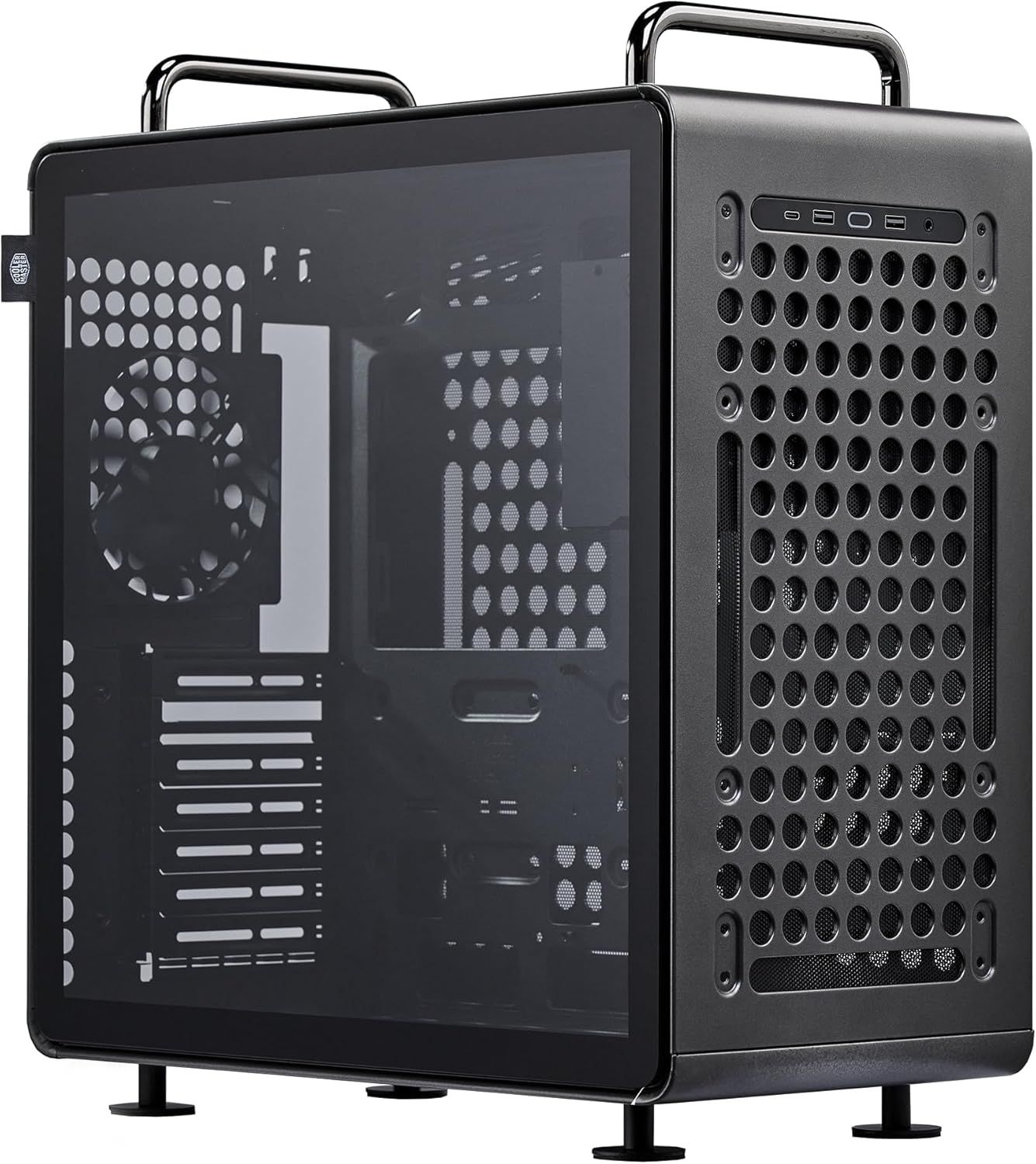 쿨러마스터 QUBE 540 고성능 공기 흐름 ATX 미들타워 케이스 최대 45mm 그래픽카드 장착 공간 RTX 5090RX 9070 XT 준비 설계