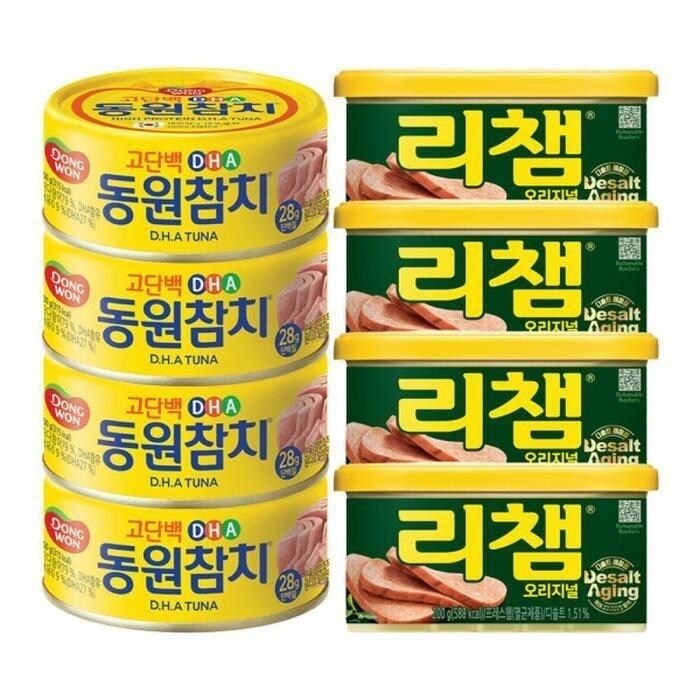 동원DHA참치150g 4캔 + 리챔 오리지널 200g 4캔 (46771389)