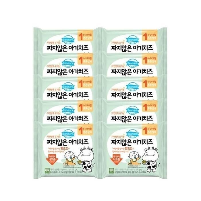 [동원FB] 동원 자연방목 유기농 짜지않은 아기 치즈 1단계 (17g,10매입x10개)...