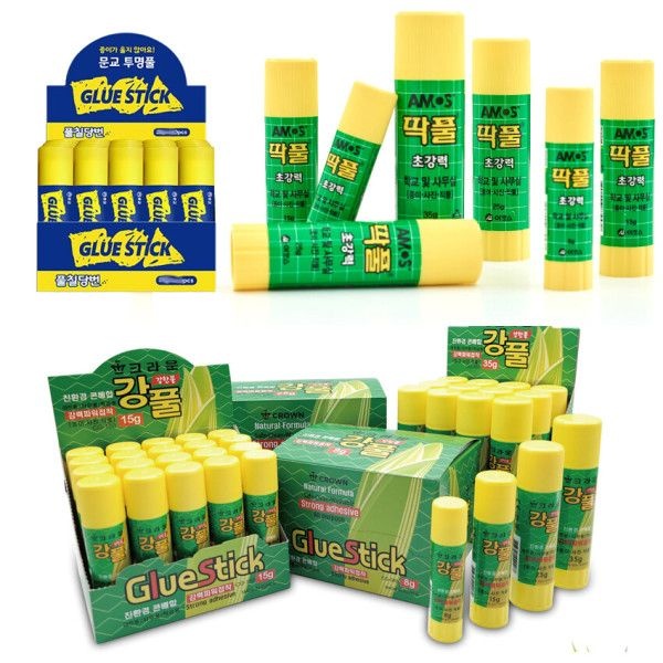 35g 딱풀 1갑12입 아모스- 종이나라 크라운 강풀