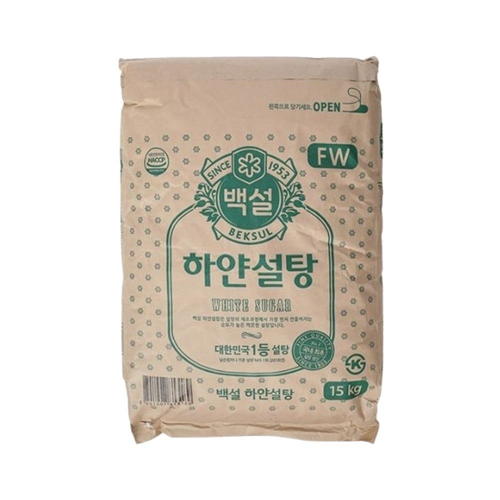 백설 요리용 업소용 제과용 단맛 봉지 분말 설탕 하얀설탕 15kg 1개
