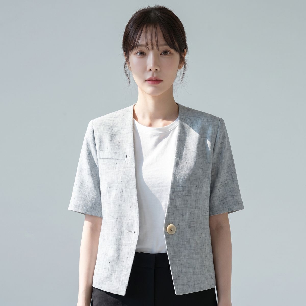 KARRA 원버튼세미크롭자켓_A5M0096