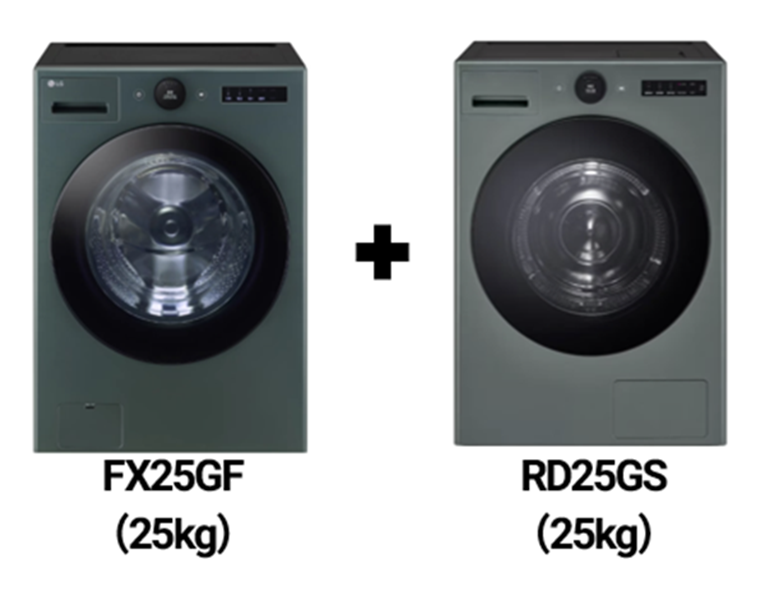 LG전자 트롬 AI 오브제컬렉션 세탁기 (FX25GF) 25kg + 건조기 (RD25GS) 25kg