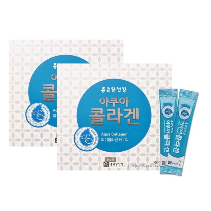 [오늘출발] [온누리상품] 종근당건강 아쿠아 콜라겐 2g x 60포 x 2박스
