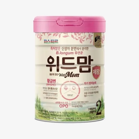 [엘루맘] 파스퇴르 위드맘 제왕분유 2단계 750g