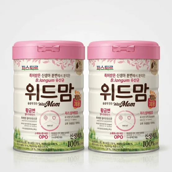 파스퇴르 위드맘 제왕 분유 100일 750g 2개