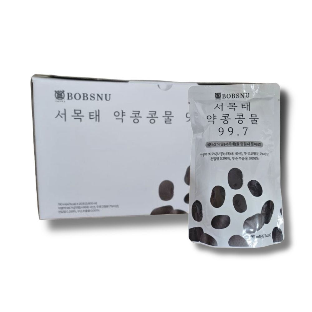 밥스누 서목태 약콩콩물 99.7 두유 190ml 10팩