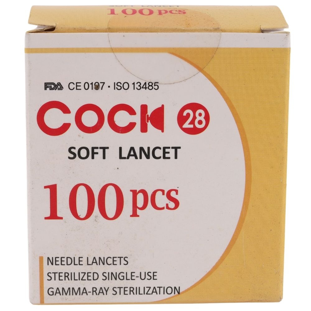 콕 소프트 멸균 채혈침 아큐첵 액티브 퍼포마 인스턴트 가이드 소프트클릭스 란셋 28G, 100개입, 6개