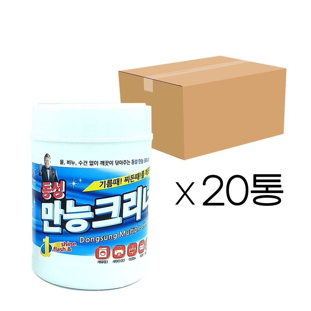 [청소물티슈] 동성만능크리너 통 150매X20팩 / 찌든때 기름때 화장실 주방 사무기기