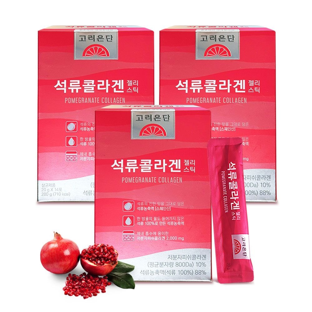 고려은단 석류콜라겐 젤리스틱 저분자피쉬콜라겐 14포 3개 G