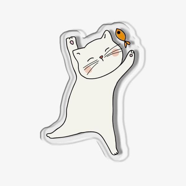 텐바이텐 써니 냥이와물고기 아크릴 스마트톡