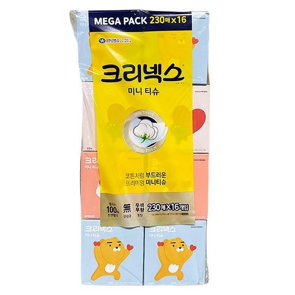크리넥스 디럭스 미니 230매x16입(2겹)