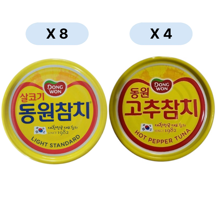 동원 라이트 스탠다드 150G 8캔 + 고추참치 150G 4캔 세트