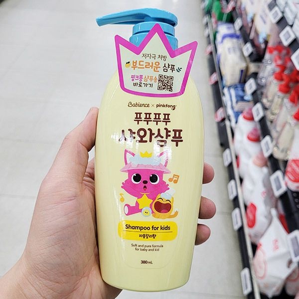 베비언스 핑크퐁 푸푸푸푸 샤와샴푸 자몽릴리향 380ml