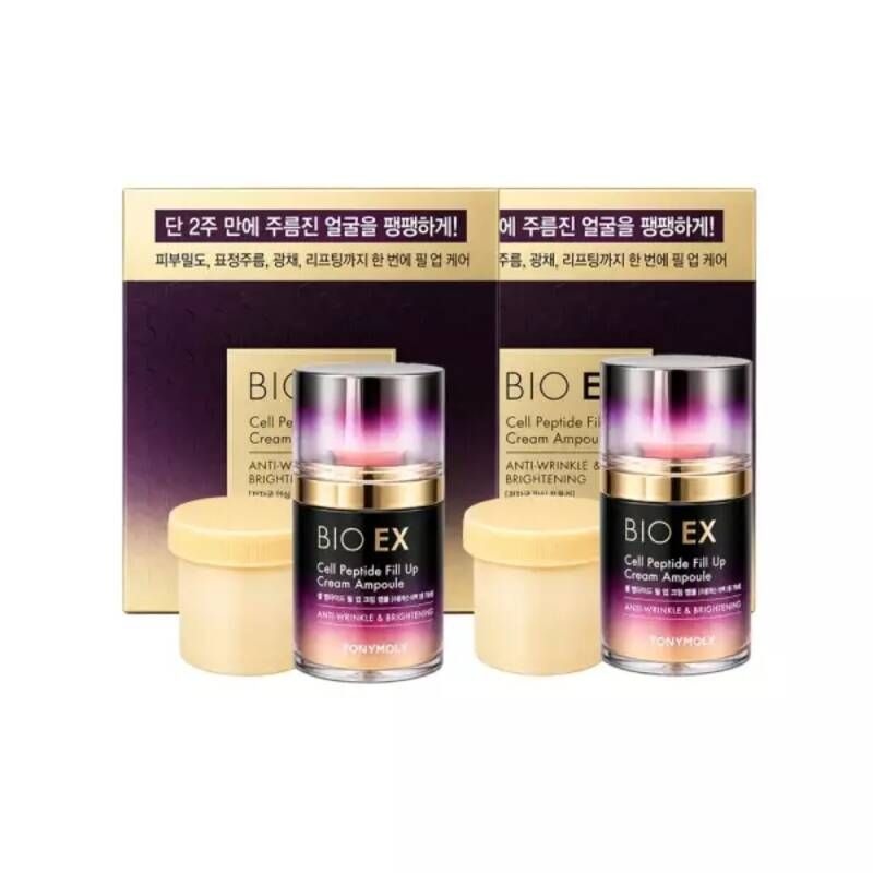 기초케어 토니모리 바이오 이엑스 셀 펩타이드 필업 크림 앰플 50ml 피부컨디션 회복 리프팅관리 30ml(리필), 2개