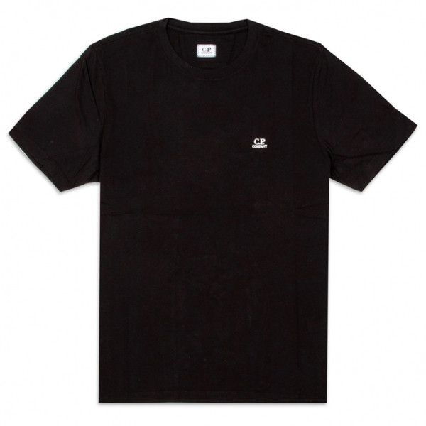 CP COMPANY 로고 프린팅 티셔츠 블랙 12CMTS046A 005100W 999