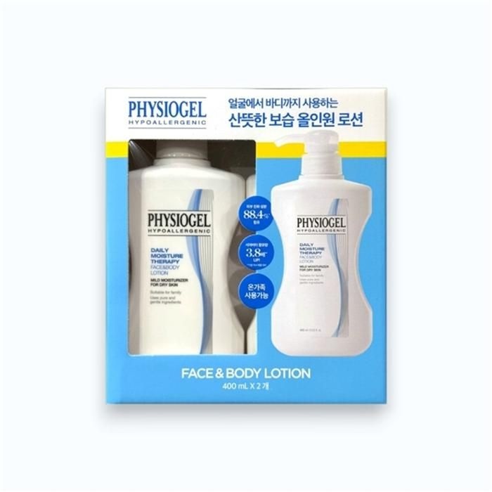 피지오겔 DMT 페이스 앤 바디로션 400ml 2개 고보습 대용량 저자극 코스트코