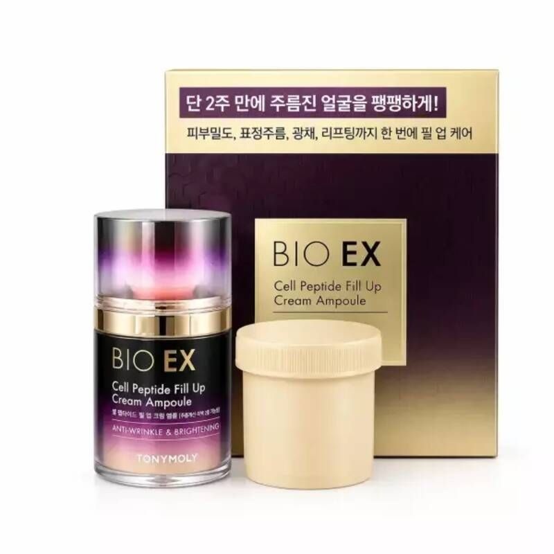기초케어 토니모리 바이오 이엑스 셀 펩타이드 필업 크림 앰플 본품 50ml 1개 피부컨디션 회복 리프팅관리 리필 30m