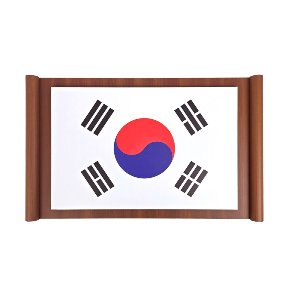 [온누리상품] 좌우보필형 족자형 태극기 중 300x450mm