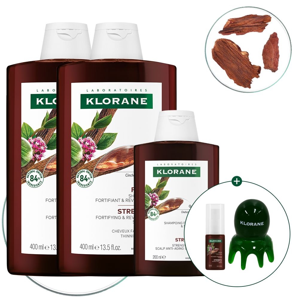 [두피활력&모발강화] 퀴닌 에델바이스 샴푸 400ml x 2개 + 200ml + (증정) 퀴닌 세럼 10ml + 문어 괄사 (유통기한 2027-07-01)