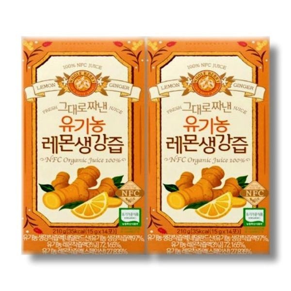 [하프클럽]홀베리 그대로 짜낸 유기농 레몬생강즙 14포 2박스