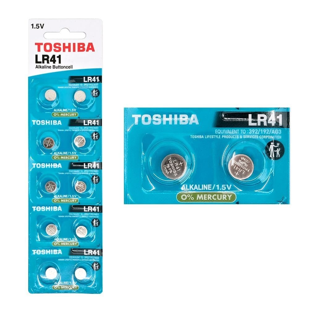 무수은 도시바 LR41 (10알) 1.5V 알카라인 건전지 [WFOM87A]
