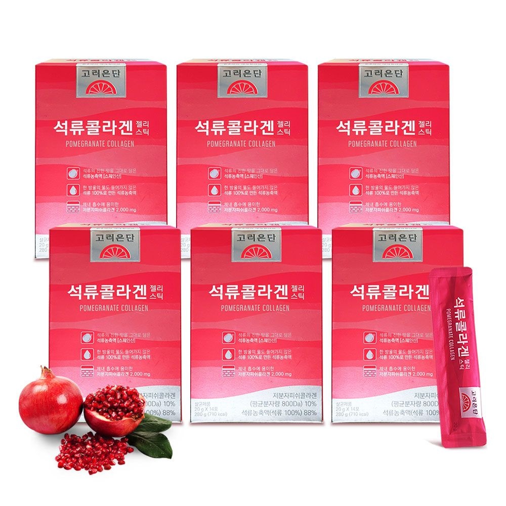 고려은단 석류콜라겐 스틱젤리 20g x 14포 6개 저분자 간편섭취 G