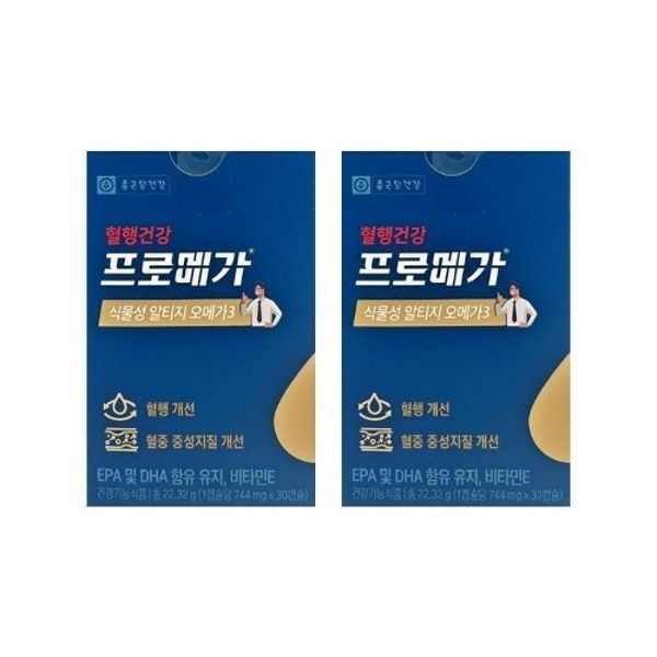 종근당건강 프로메가 식물성 알티지 오메가3 744mg x 30캡슐 x...