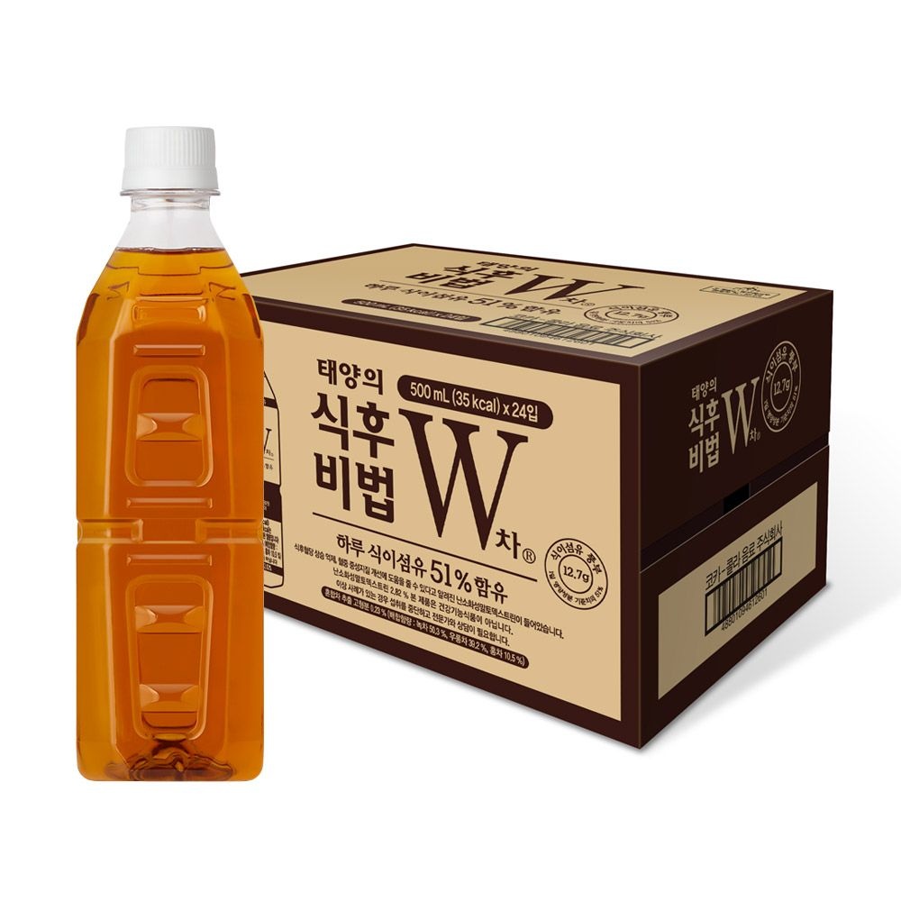 (본사직영) W차 식후비법 무라벨 500ml 24입