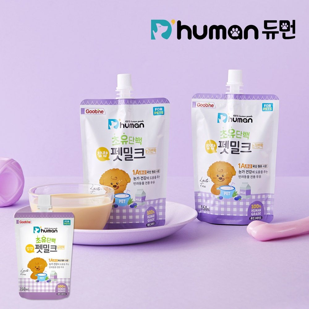 (주)유담 듀먼 (현대Hmall) [듀먼] 초유단백 찹찹펫밀크 눈가반짝 150ml 15팩