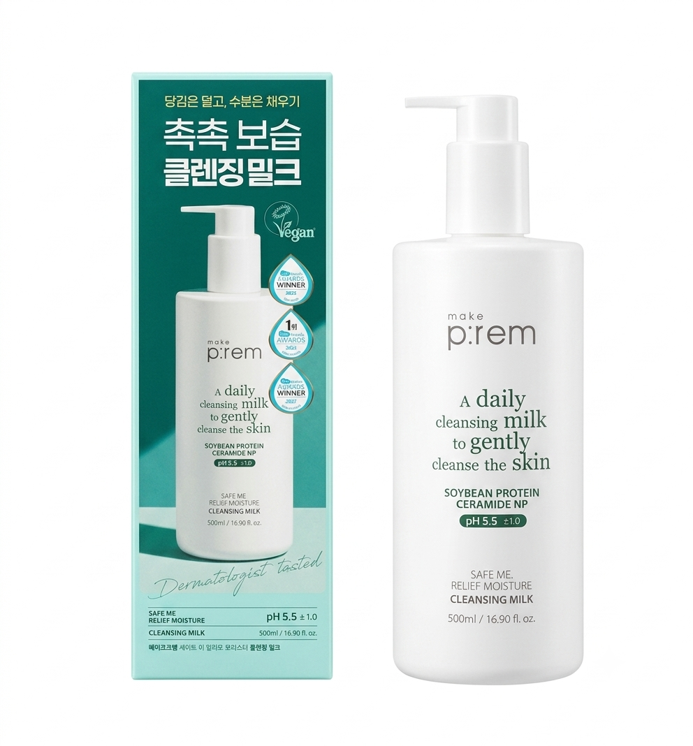 메이크프렘 세이프 미 릴리프 모이스처 클렌징 밀크 500ml
