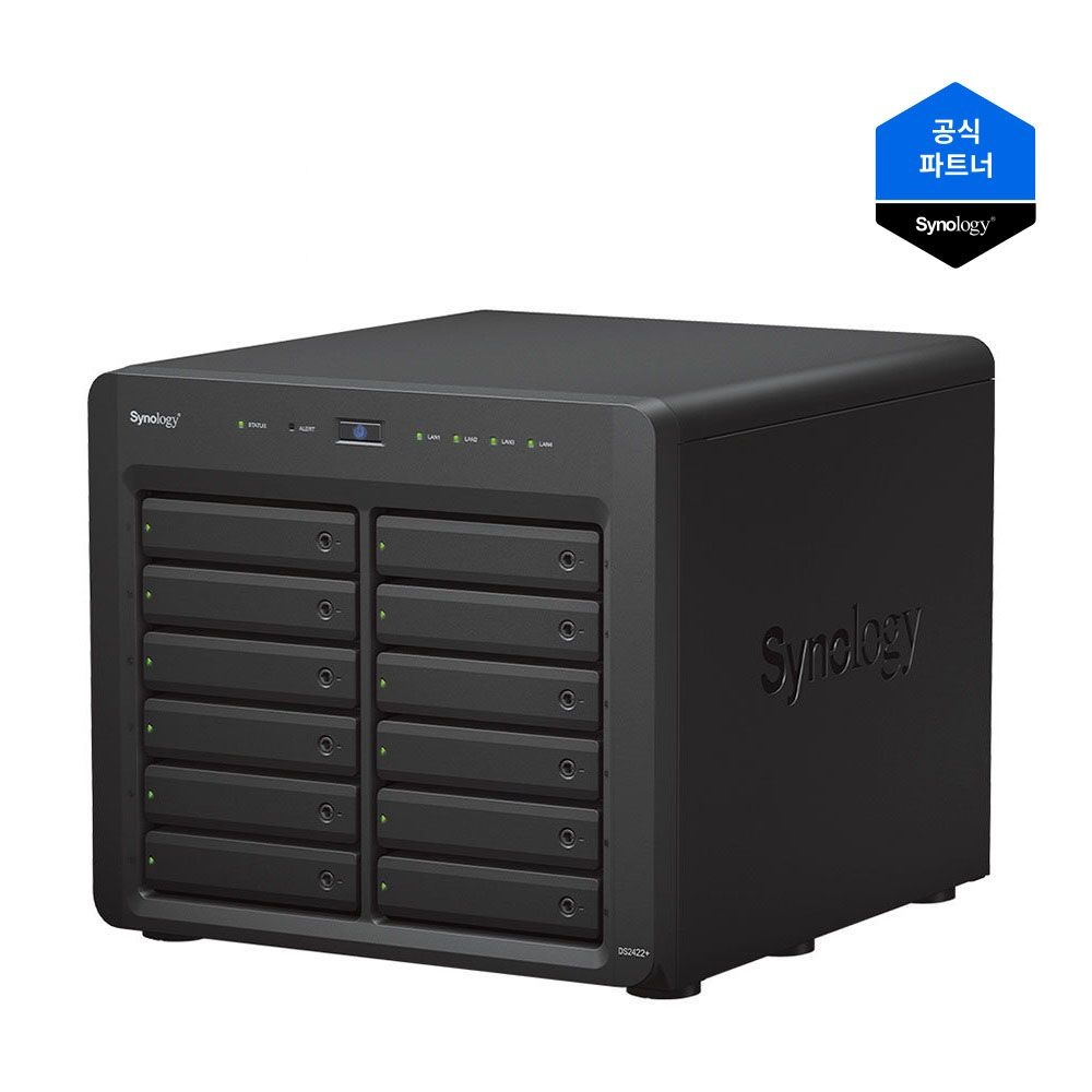 시놀로지 DS2422+ [220TB] 20TB X 11EA NAS 초기 및 모든설정 무료원격지원 HAT-3320 HDD NAS 서버 기업용 사무실 백업 12베이
