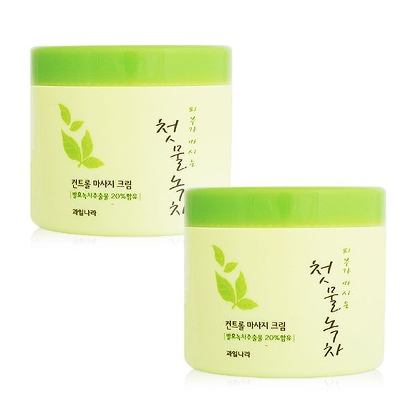 과일나라 첫물녹차 컨트롤 마사지크림 300g X 2개