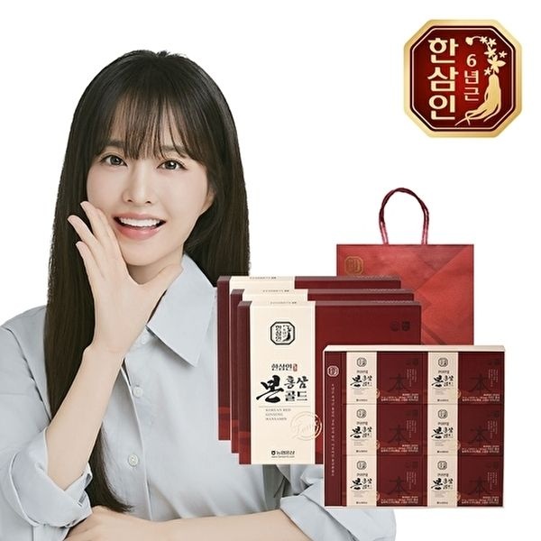 [한삼인][농협홍삼] 한삼인 홍삼본골드 50ml 30포 3세트+쇼핑백