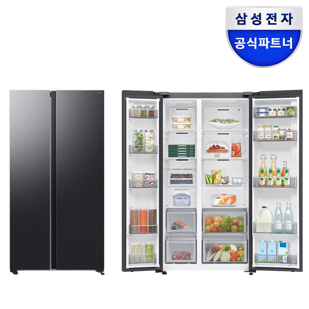 삼성전자 삼성 비스포크 양문형 냉장고 AI RS70F65Q2F 프리스탠딩 651리터 젠틀블랙