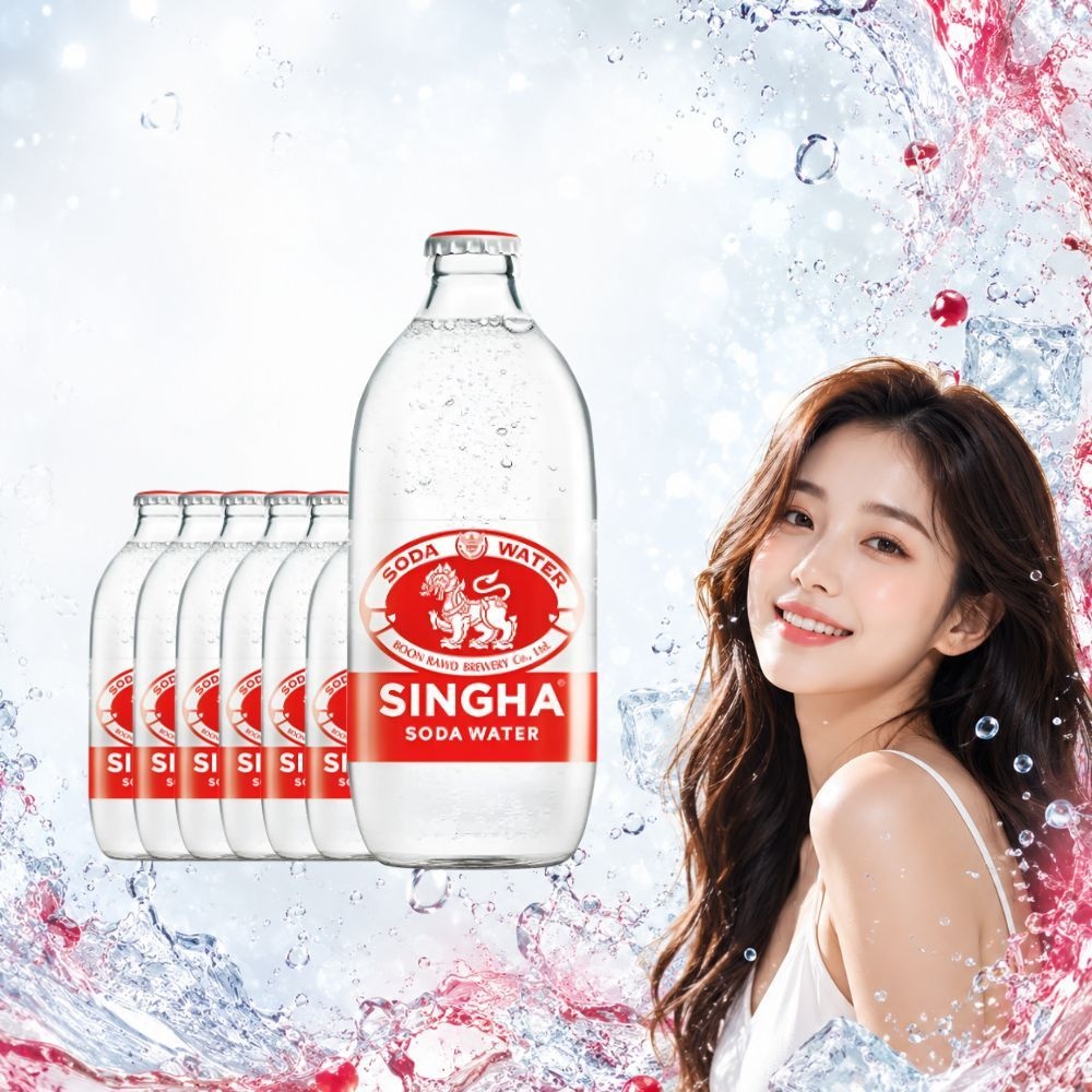 싱하 탄산수 소다워터 태국 325ml 6개