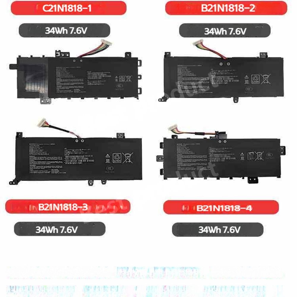 [해외] 에이수스 배터리 B21N1818-4 X412DA V4000 FL8700 X509 FL8850U
