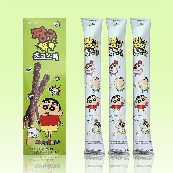 짱구 톡톡 초코 막대과자 3개입 짱구 초콜릿 팝핑 초콜릿 짱구과자 애들...