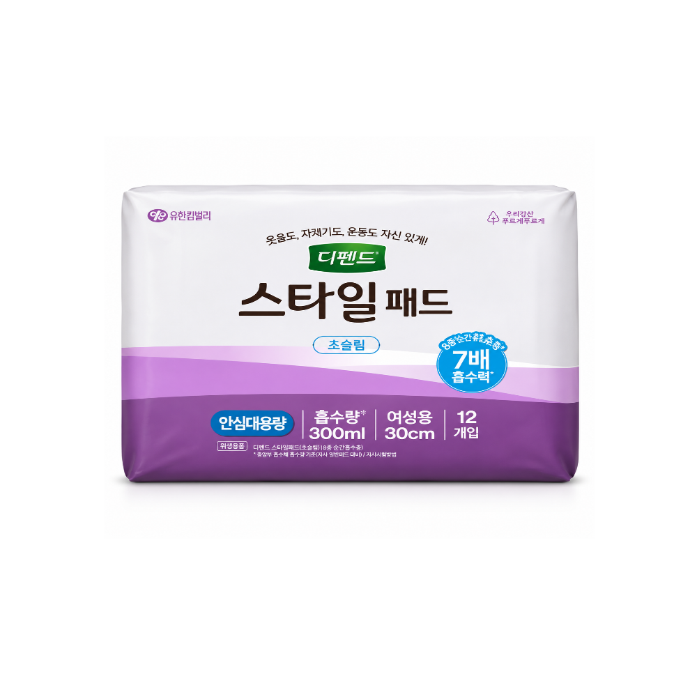 디펜드 여성용 스타일 요실금 패드 초슬림 안심 대용량 12개 X 24팩
