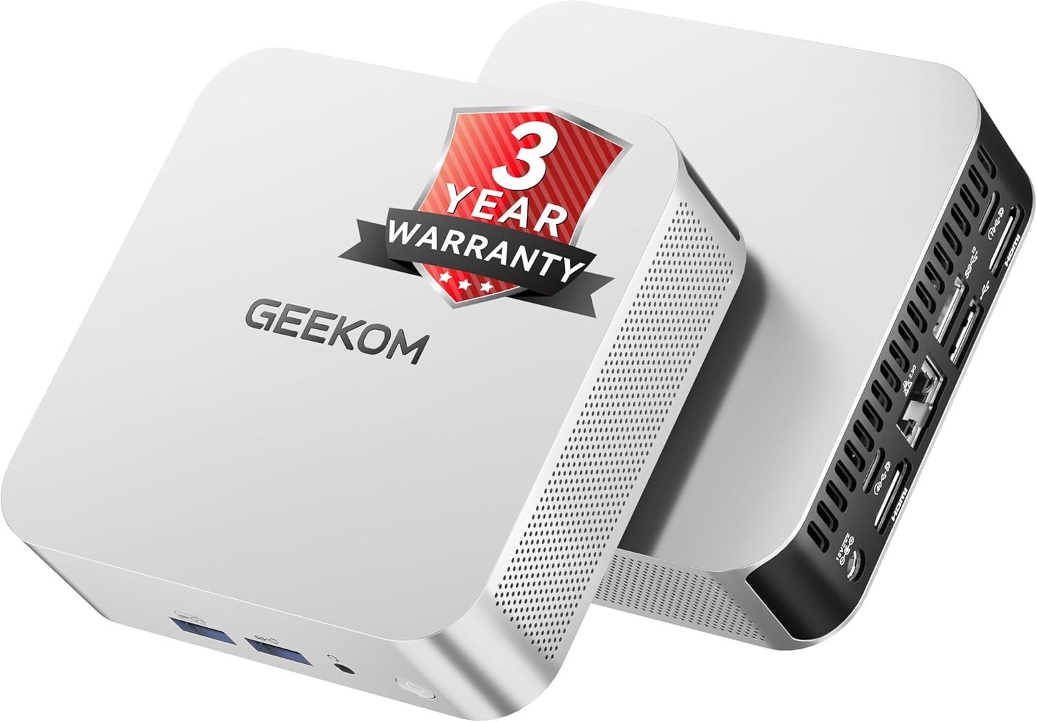 가정/비즈니스용 GEEKOM A6 미니 PC, AMD Ryzen 7 6800H, 16GB DDR5 RAM(업그레이드 가능, LPDDR 아님) 512GB NVMe SSD, 컴팩트
