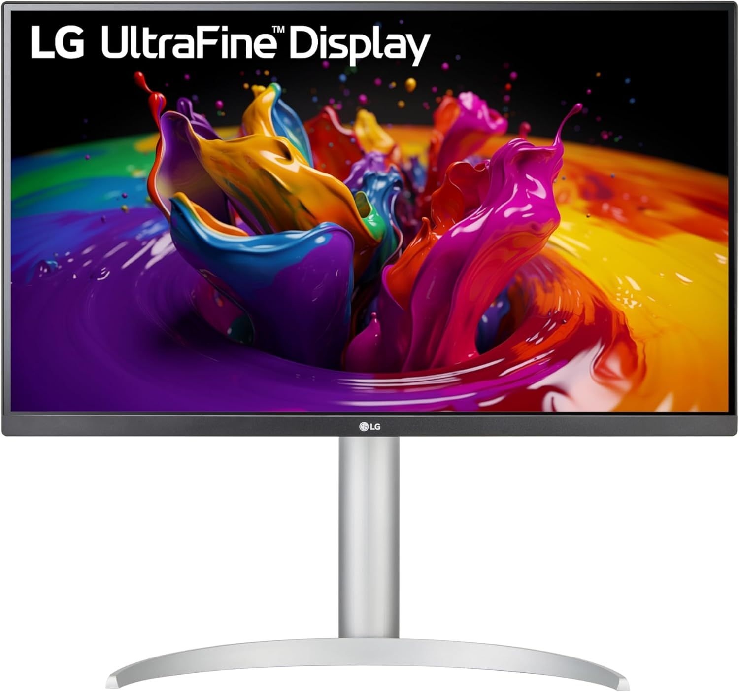 LG 초미세 27인치 컴퓨터 모니터 27UP850N-W, IPS 4K, VESA 디스플레이 HDR400 및 USB 타입-C, 화이트