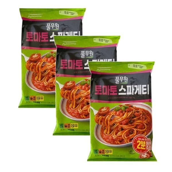 풀무원 토마토 스파게티 2인분 3개 460g 홈쿡 저녁메뉴 자취생 홈스토랑 혼밥 자취