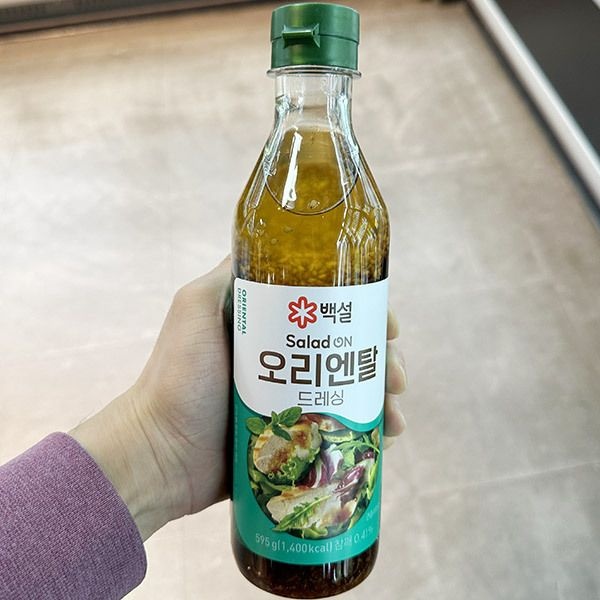 백설 샐러드온 오리엔탈 드레싱 595g x 1개 아이스박스포장
