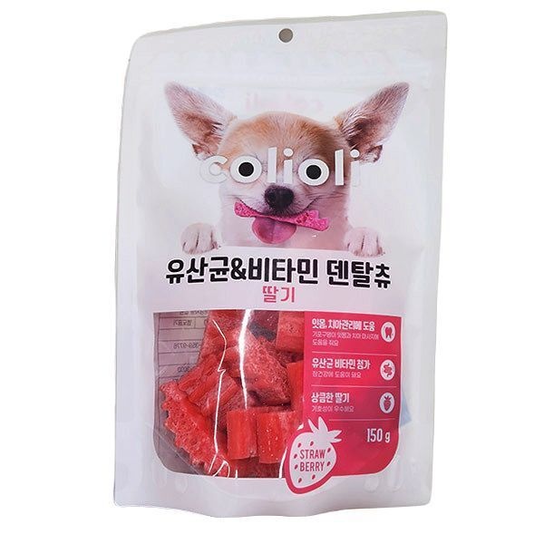 콜리올리 유산균_비타민 덴탈츄 딸기 150g x 1개