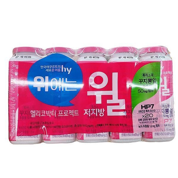 한국야쿠르트 윌 저지방150ml x 5입 x 1개