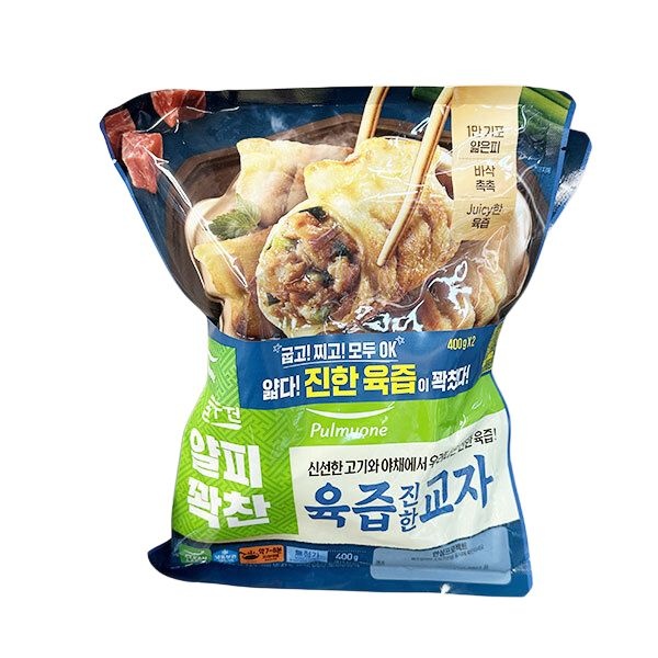 풀무원 얄피 꽉찬 육즙 진한 교자 400g x 2개 아이스박스포장