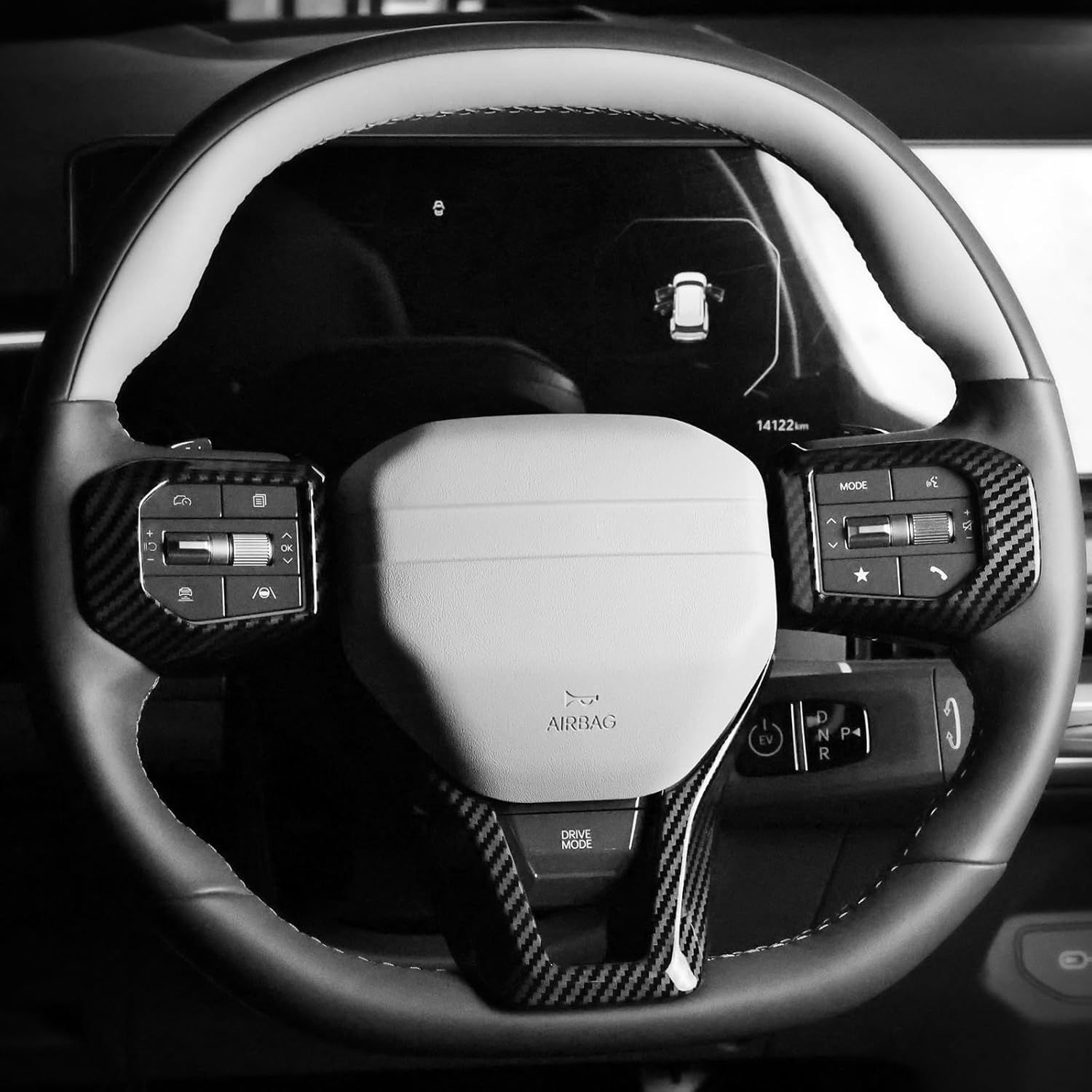 유투카 3PCS 스티어링 휠 버튼 프레임 커버 기아 K4 GT-라인 2025, EV6 GT EV3 2026, 스포티지 2026 액세서리(탄소 섬유
