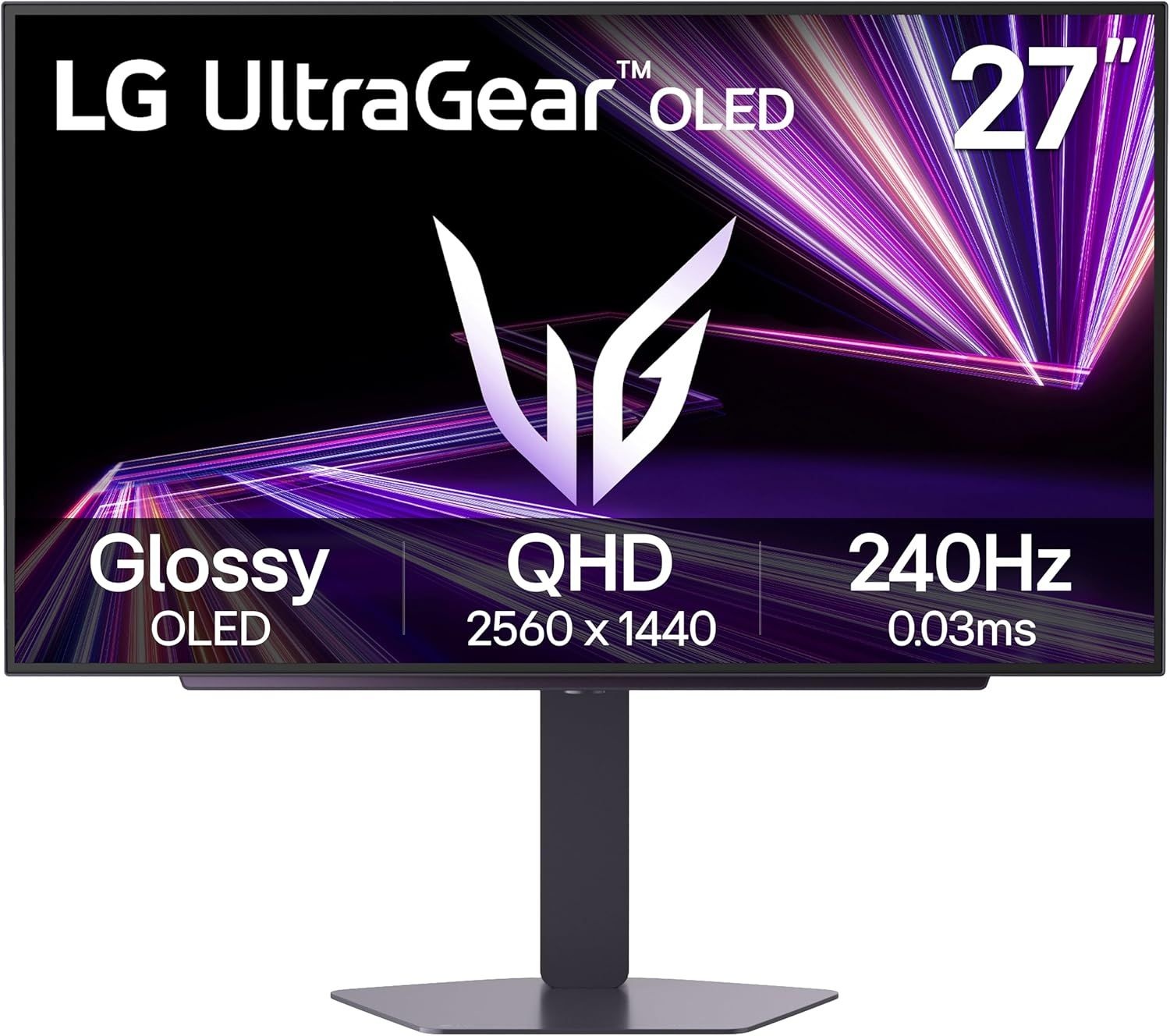 LG 27GX704A-B 27인치 울트라기어 QHD(2650x1440) OLED 게이밍 모니터 240Hz, 0.03ms, NVIDIA G-Sync 호환, AMD 프리싱크 프리미엄