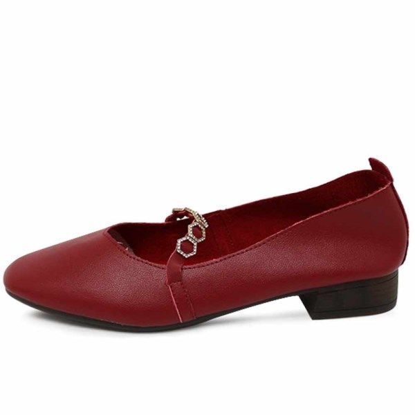 텐바이텐 kami et muse Cubic top strap leather flat_KM21s016
