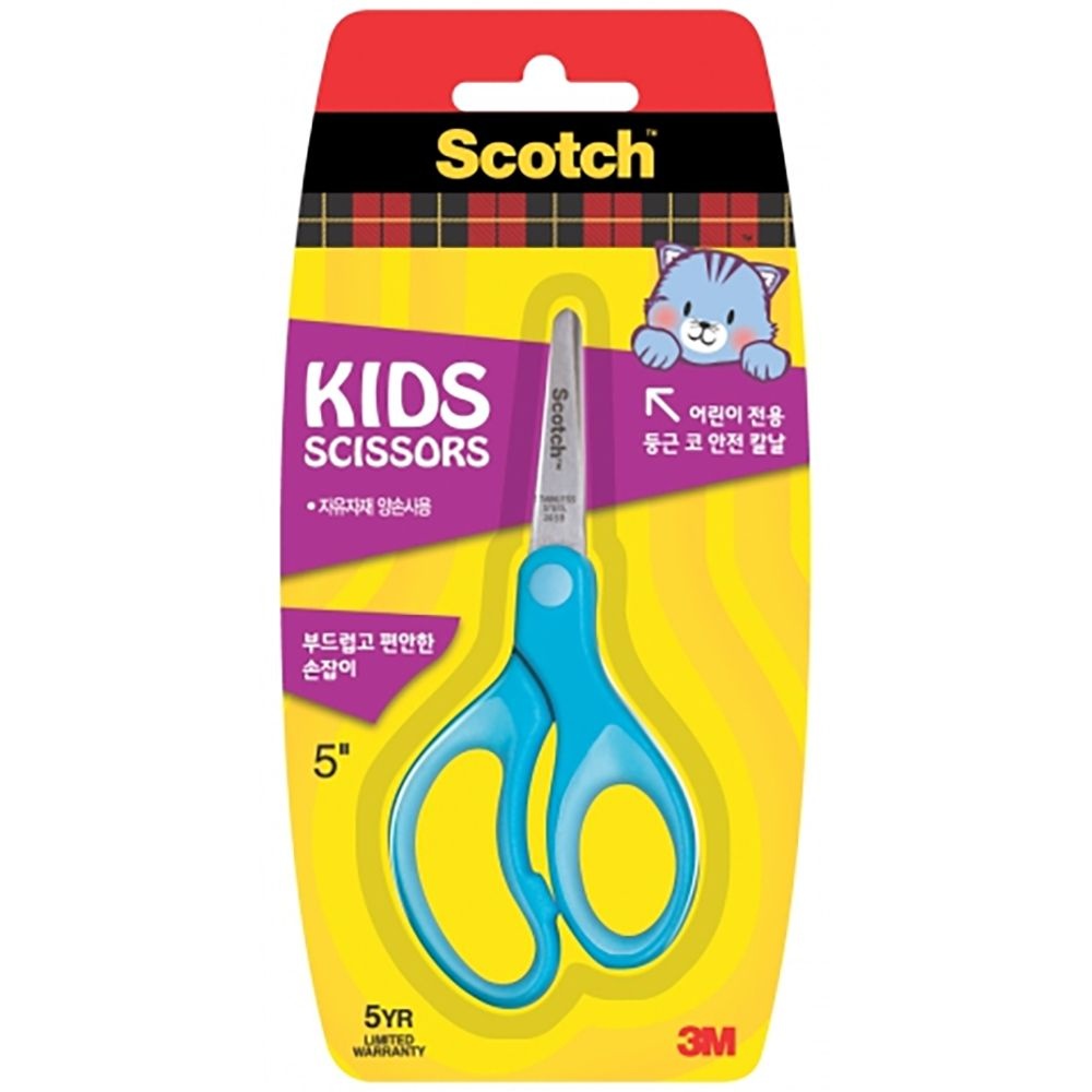 [오늘출발] [온누리상품] 3M 스카치 손편한 어린이 양손가위 209KS 12.5cm (5인치)